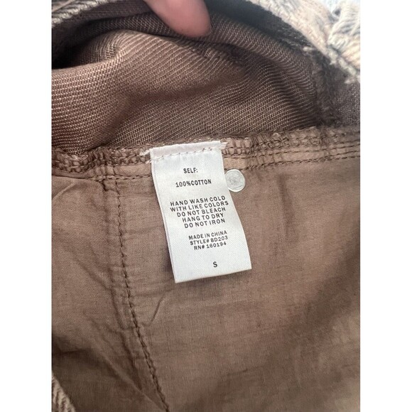 Blank Paige Womens Brown Tan Cheetah‎ Print Cut Off Denim Shorts Size Small - Picture 4 of 4